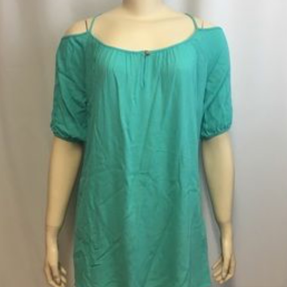 Salmon cold shoulder dress